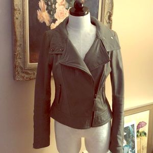 Mackage Gray leather jacket